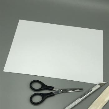 Karton A6 Papier Grußkarten weiß Schere